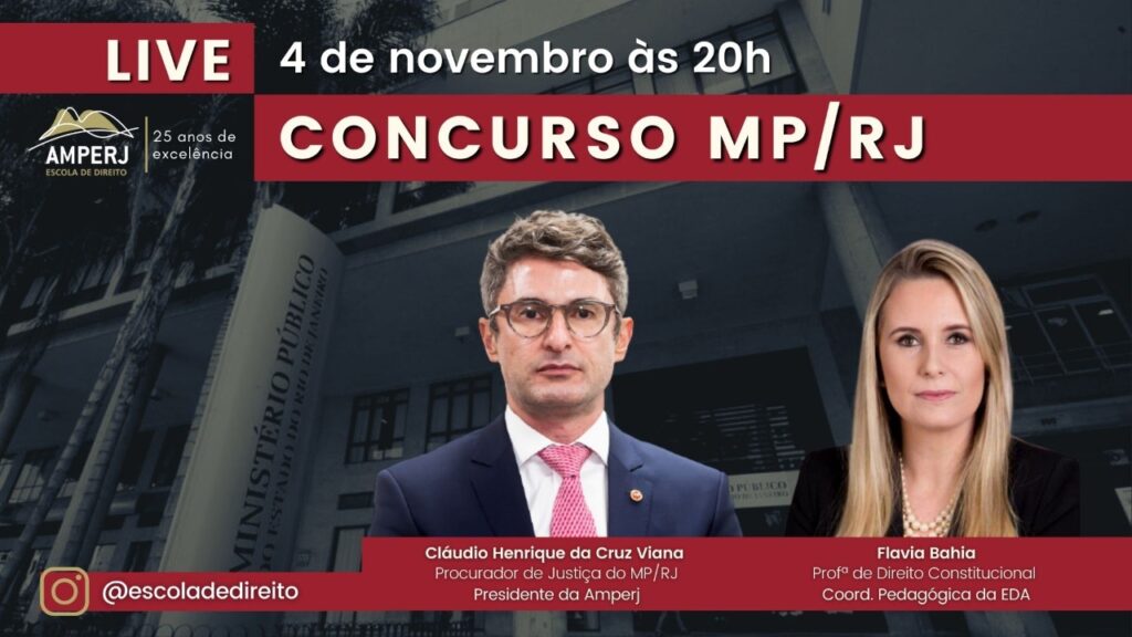 Escola De Direito Da Amperj Faz Live Sobre Concurso Do MPRJ Nesta ...